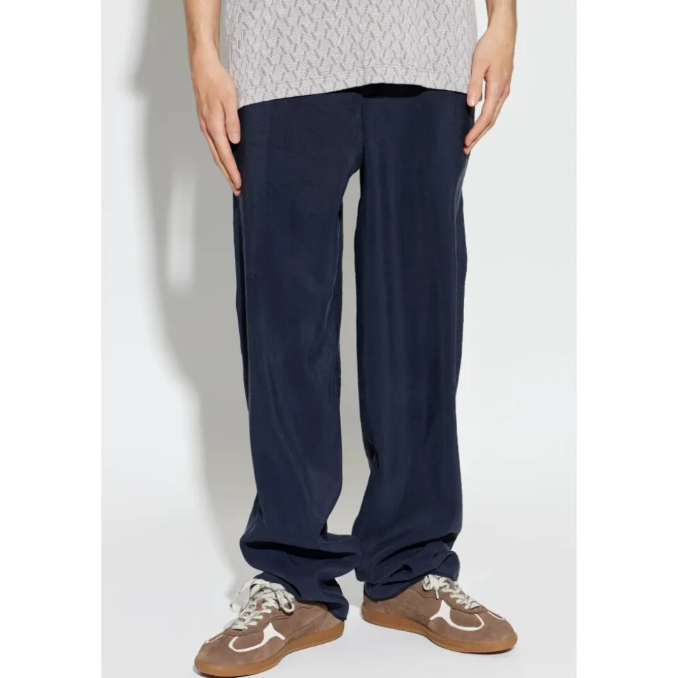 Pantaloni ampi in seta