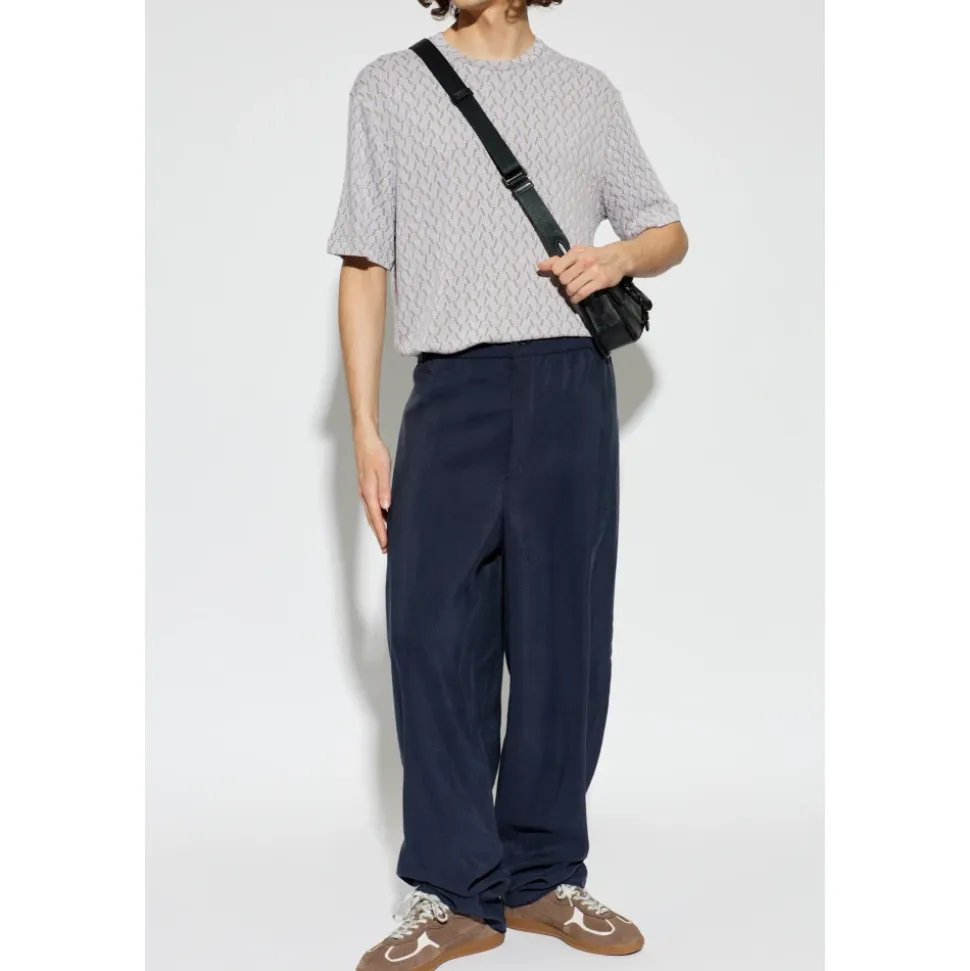 Pantaloni ampi in seta