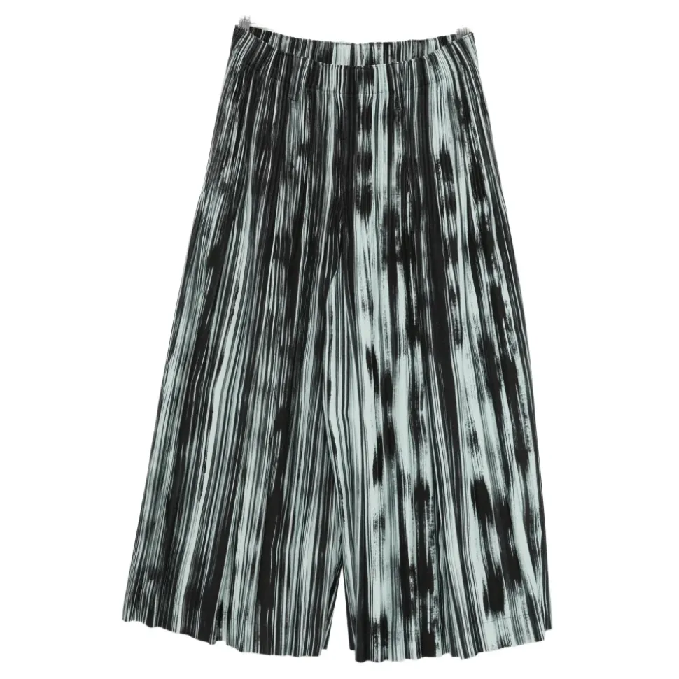 Pantaloni a Righe con Pennellate