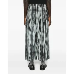 Pantaloni a Righe con Pennellate