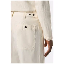 Pantaloni Bianchi con Chiusura a Pressione