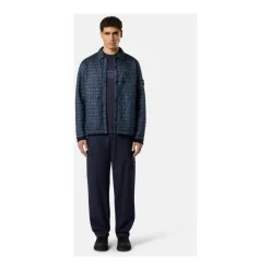 Pantaloni Cargo Blu Vestibilità Ampia