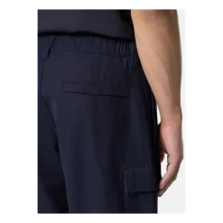 Pantaloni Cargo Blu Vestibilità Ampia