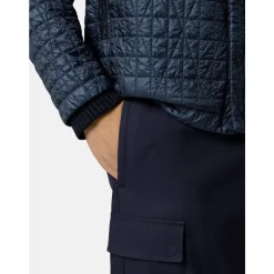 Pantaloni Cargo Blu Vestibilità Ampia