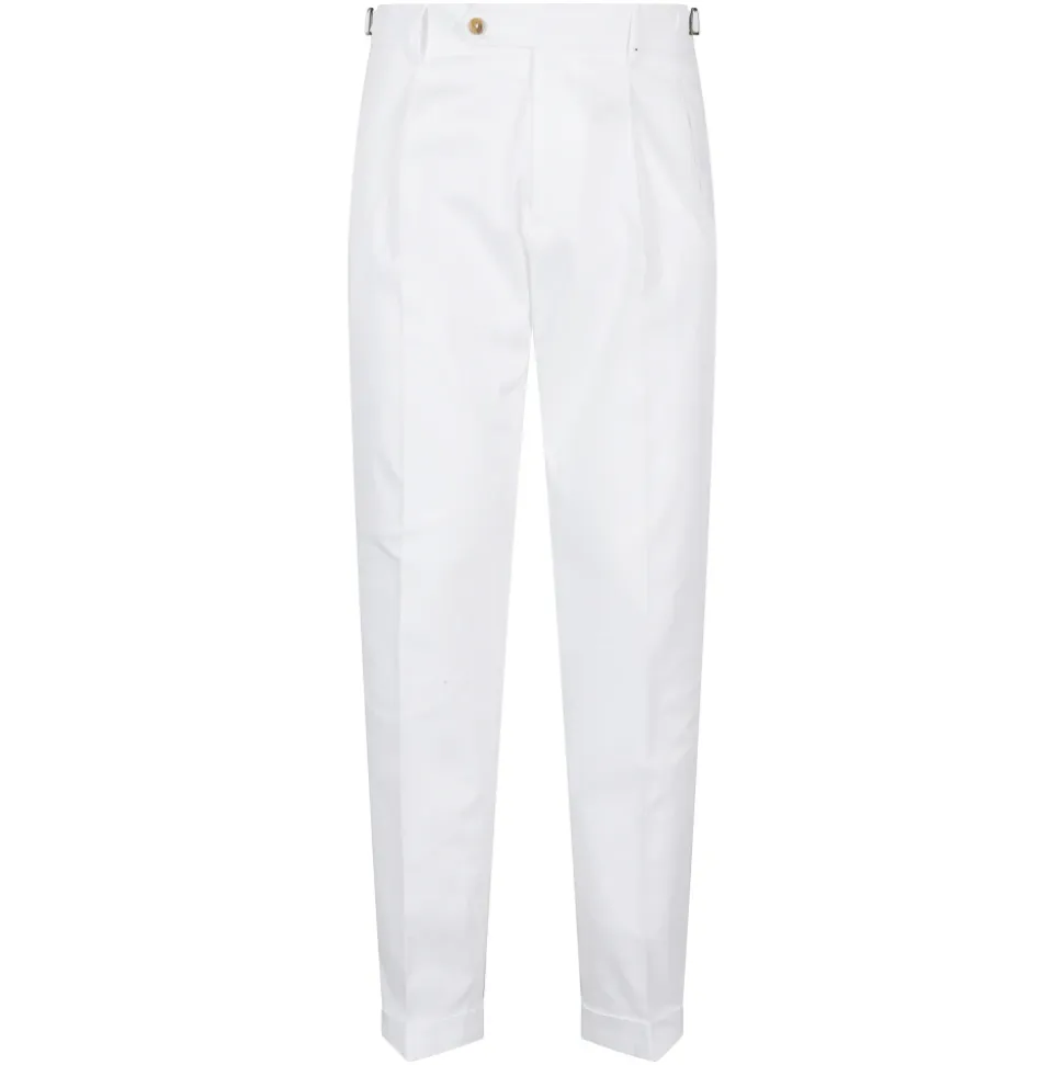 Pantaloni Chino Retro Stretch Bianchi