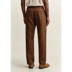 Pantaloni dritti in lino