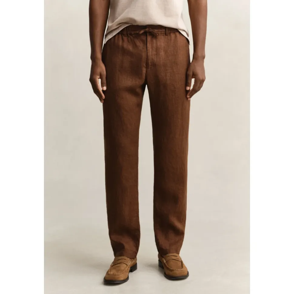 Pantaloni dritti in lino