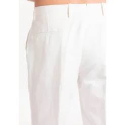 Pantaloni in lino di cotone