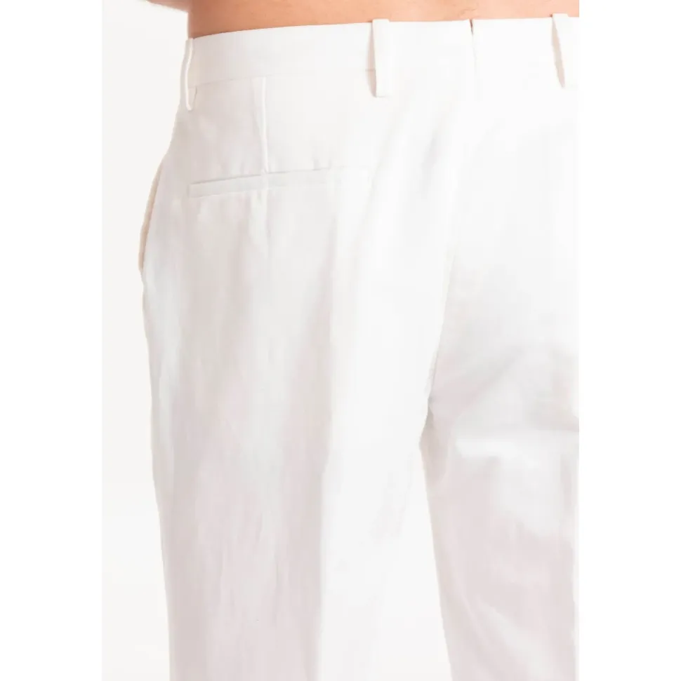 Pantaloni in lino di cotone