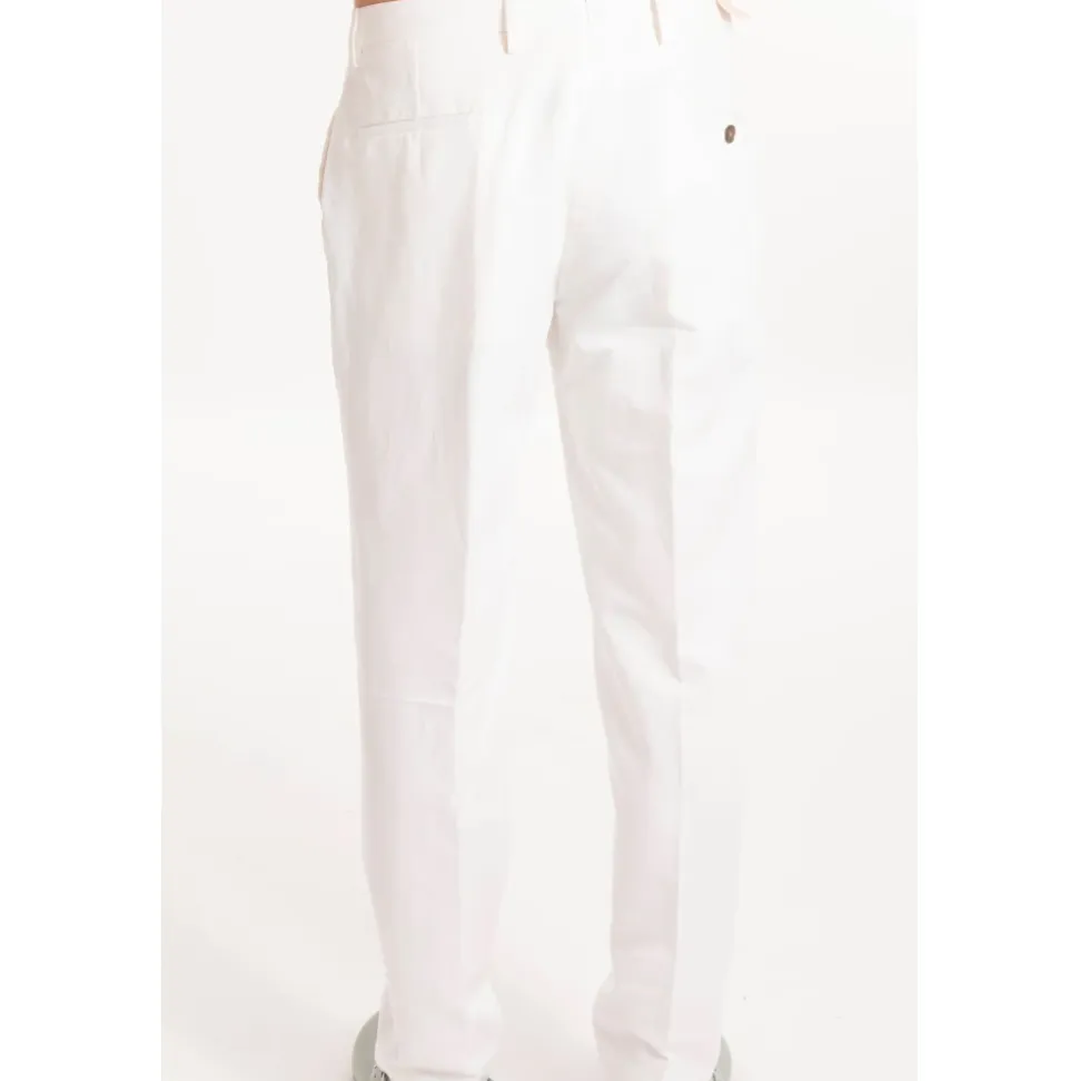 Pantaloni in lino di cotone