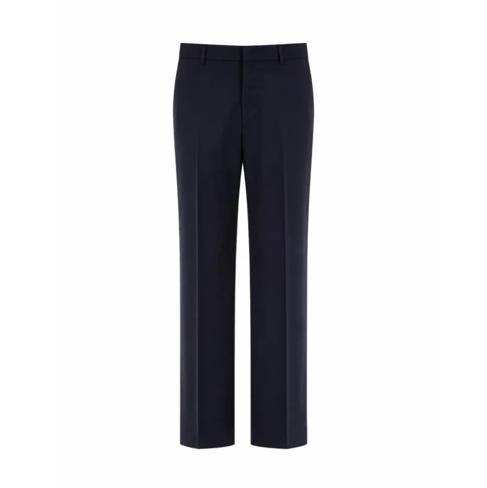 Pantaloni in misto lana a doppio piega