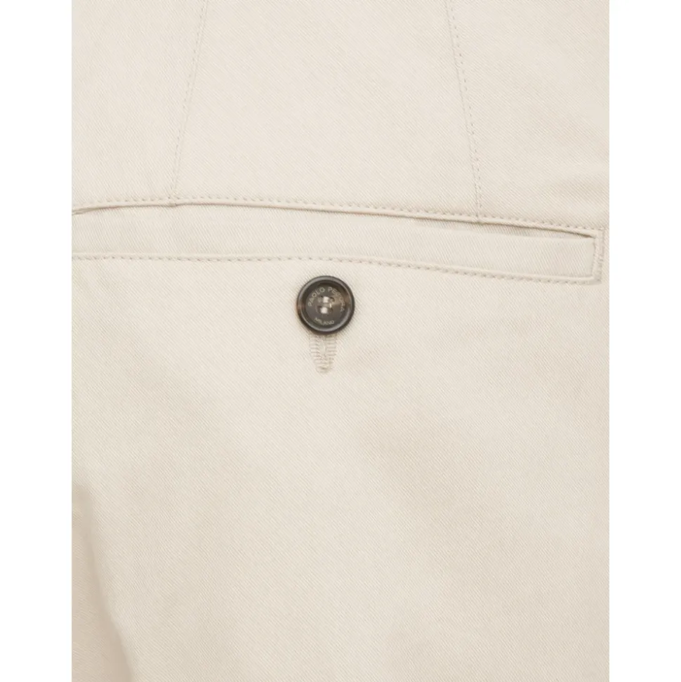 Pantaloni in Tessuto Beige