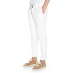 Pantaloni Jogger con Rifiniture in Suede
