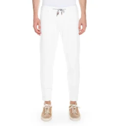 Pantaloni Jogger con Rifiniture in Suede