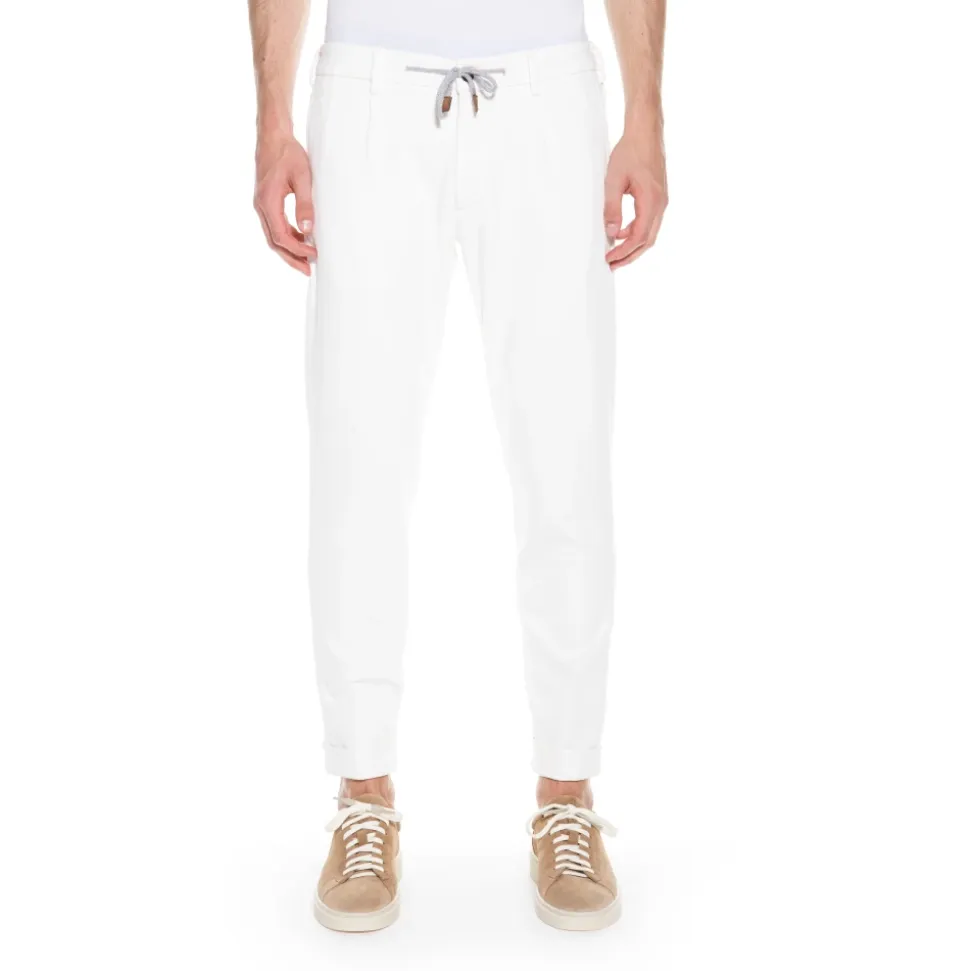 Pantaloni Jogger con Rifiniture in Suede