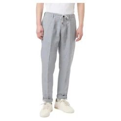 Pantaloni Jogger in Lino