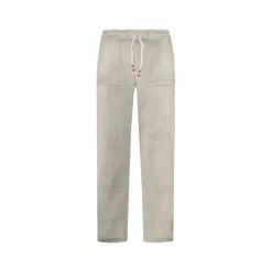 Pantaloni lunghi in lino con coulisse