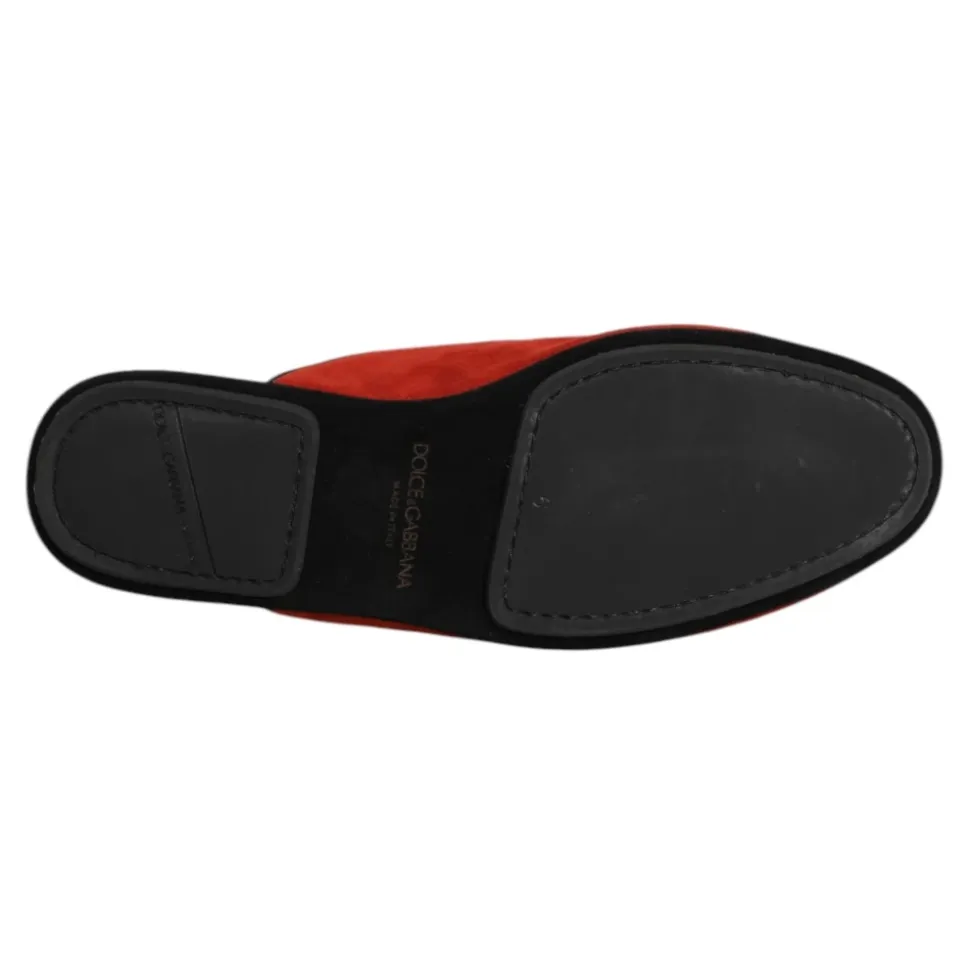 Pantofole Scivoli in Camoscio Arancione