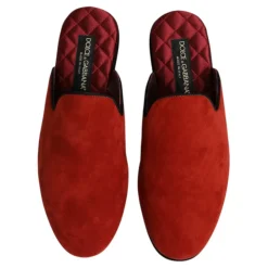 Pantofole Scivoli in Camoscio Arancione