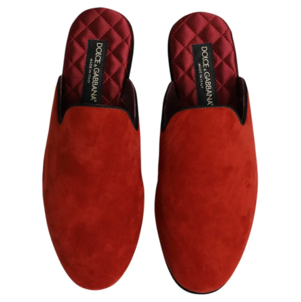 Pantofole Scivoli in Camoscio Arancione