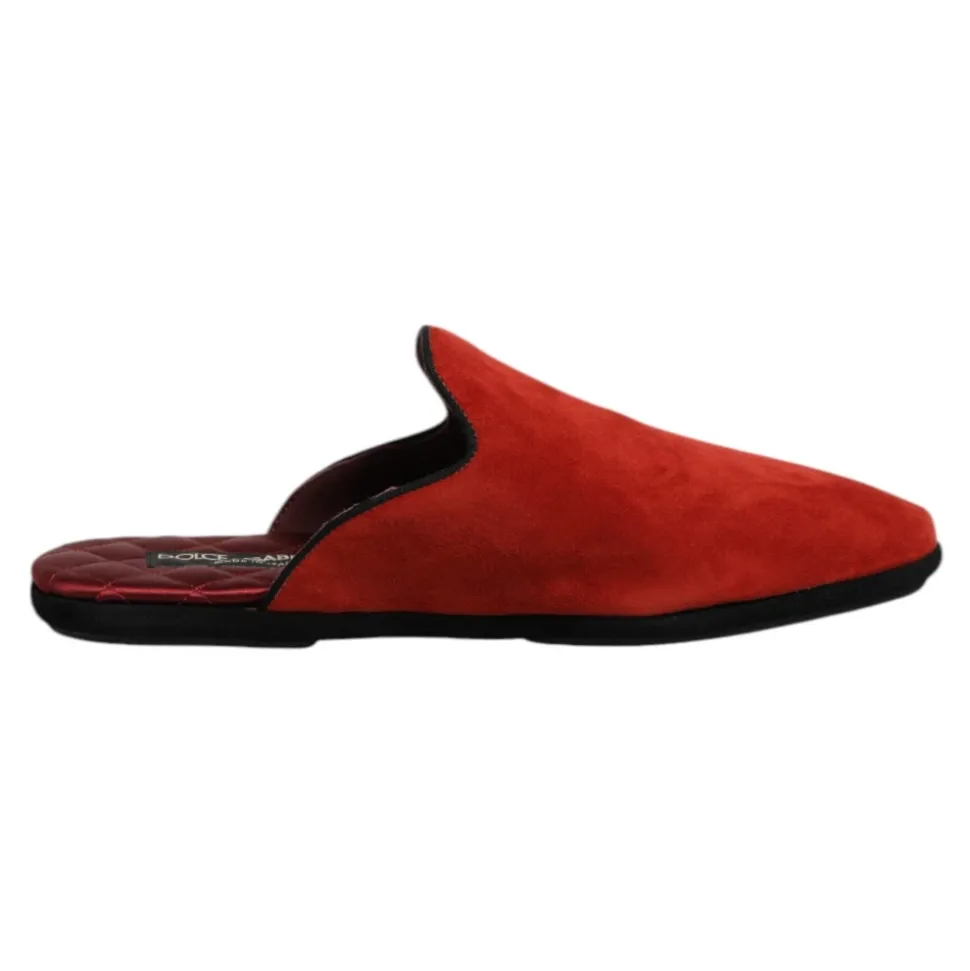 Pantofole Scivoli in Camoscio Arancione
