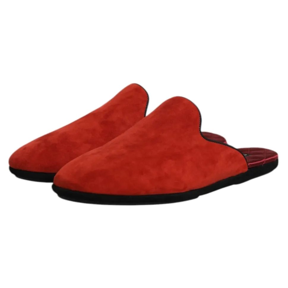 Pantofole Scivoli in Camoscio Arancione