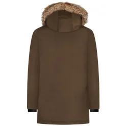 Parka artico con bordo in pelliccia removibile