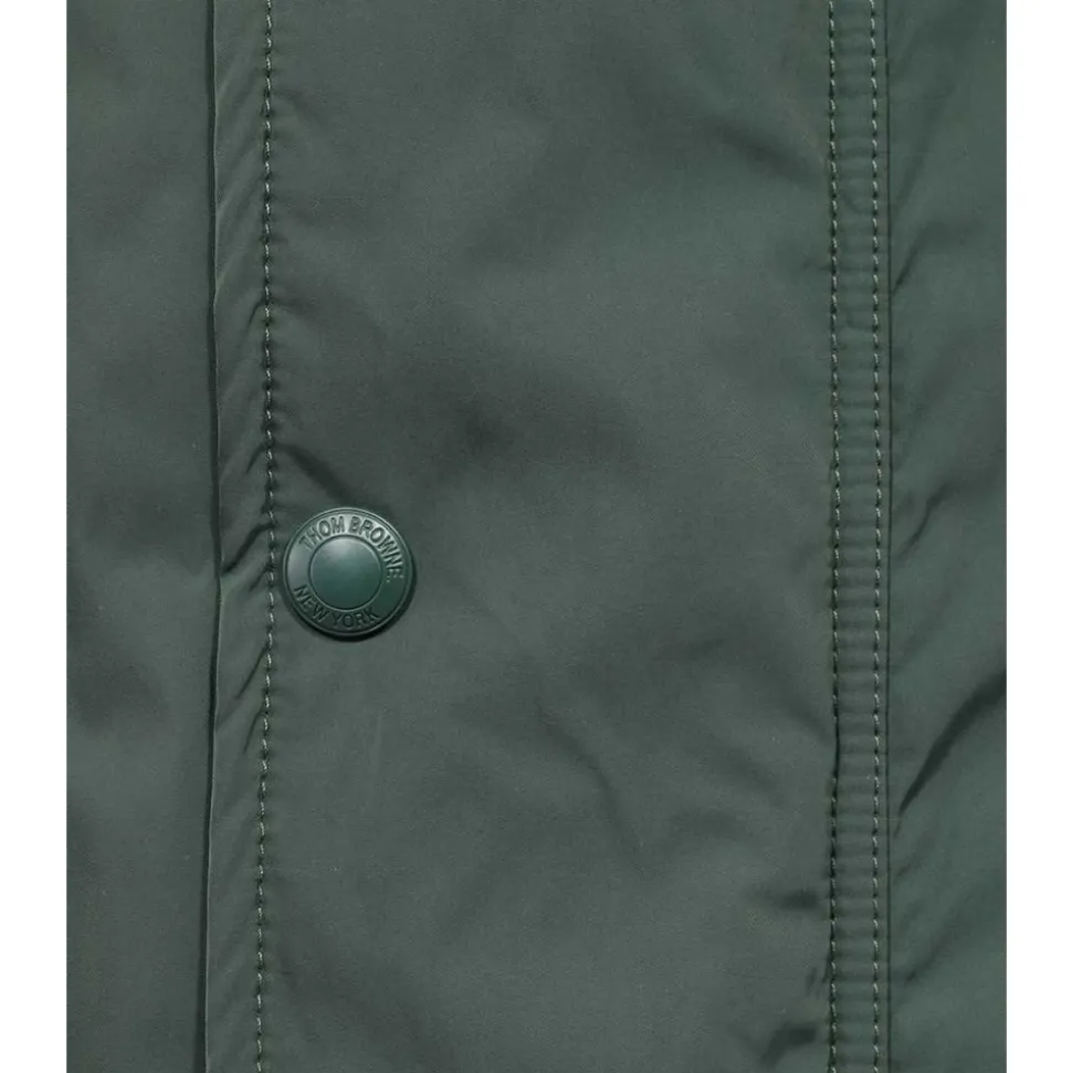 Parka in Tessuto Tecnico con Dettaglio a Righe