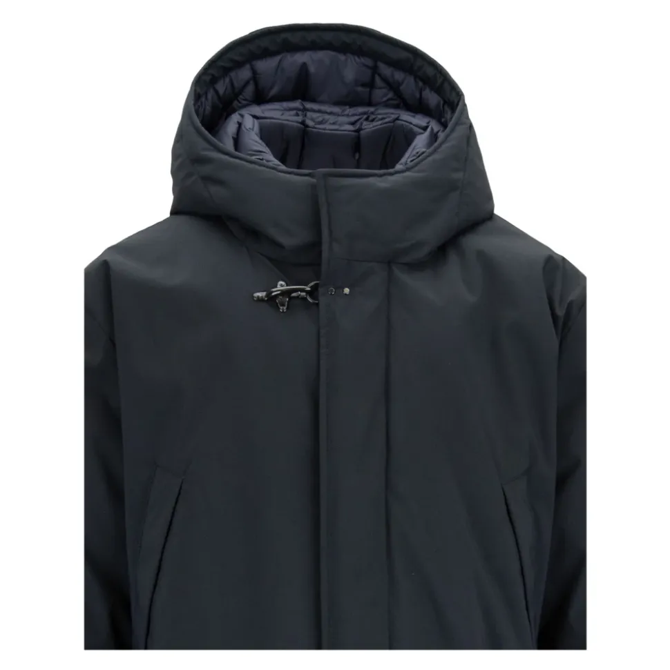 Parka Uomo con Bottoni Automatici e Zip