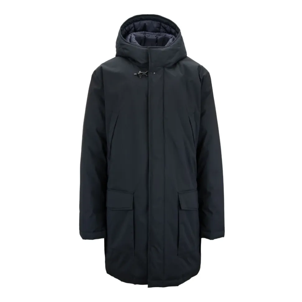 Parka Uomo con Bottoni Automatici e Zip