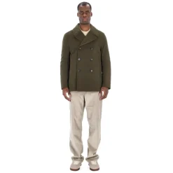 Peacoat verde con fodera in grafene