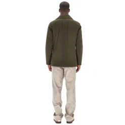 Peacoat verde con fodera in grafene