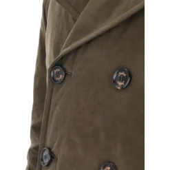 Peacoat verde con fodera in grafene