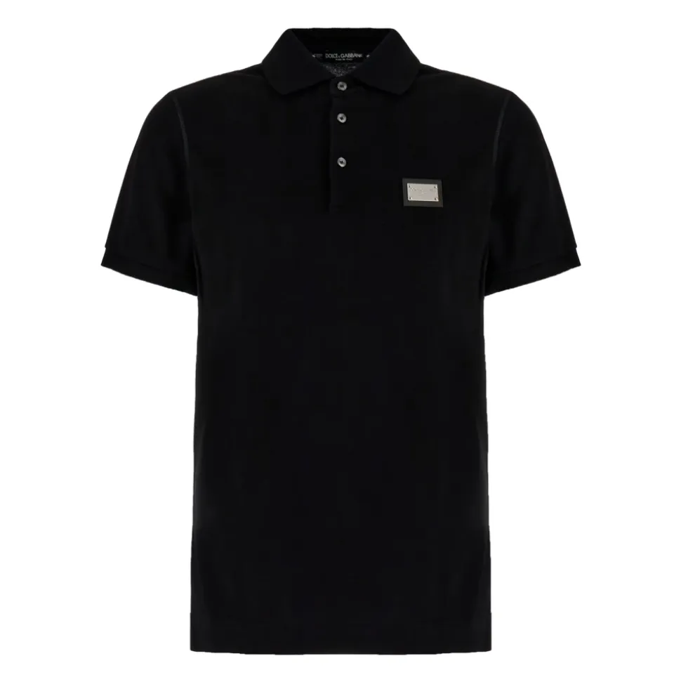 Polo con etichetta del marchio