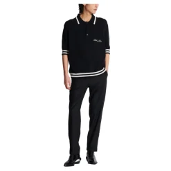Polo in lana con ricamo Signature