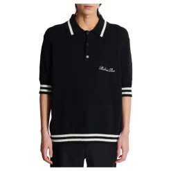 Polo in lana con ricamo Signature