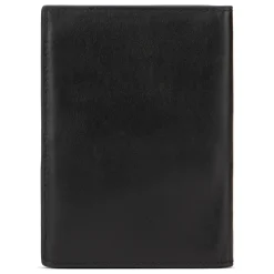 Portafoglio in pelle nera elegante e minimale