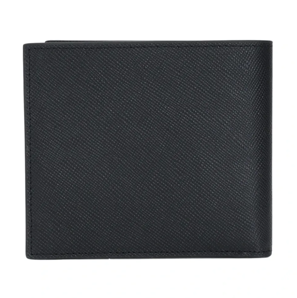 Portafoglio Uomo Nero Compatto