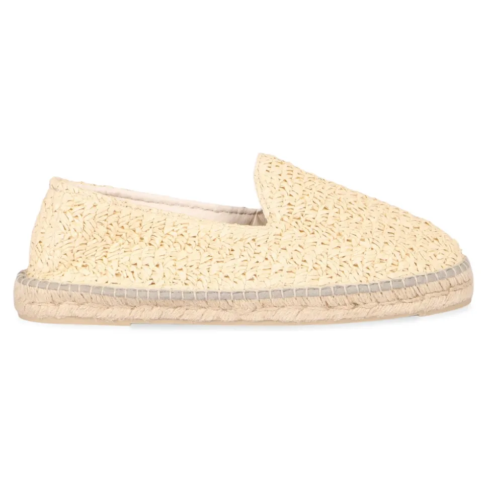 Raffia Espadrillas Punta Rotonda Gomma