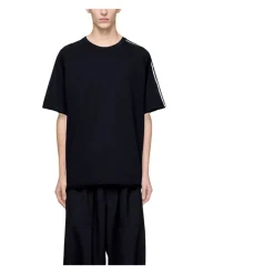 Raw Edge 3-Stripes Short Sleeve Tee