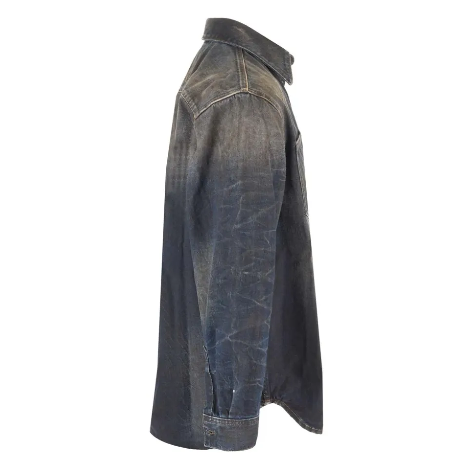 Relaxed fit denim shirt