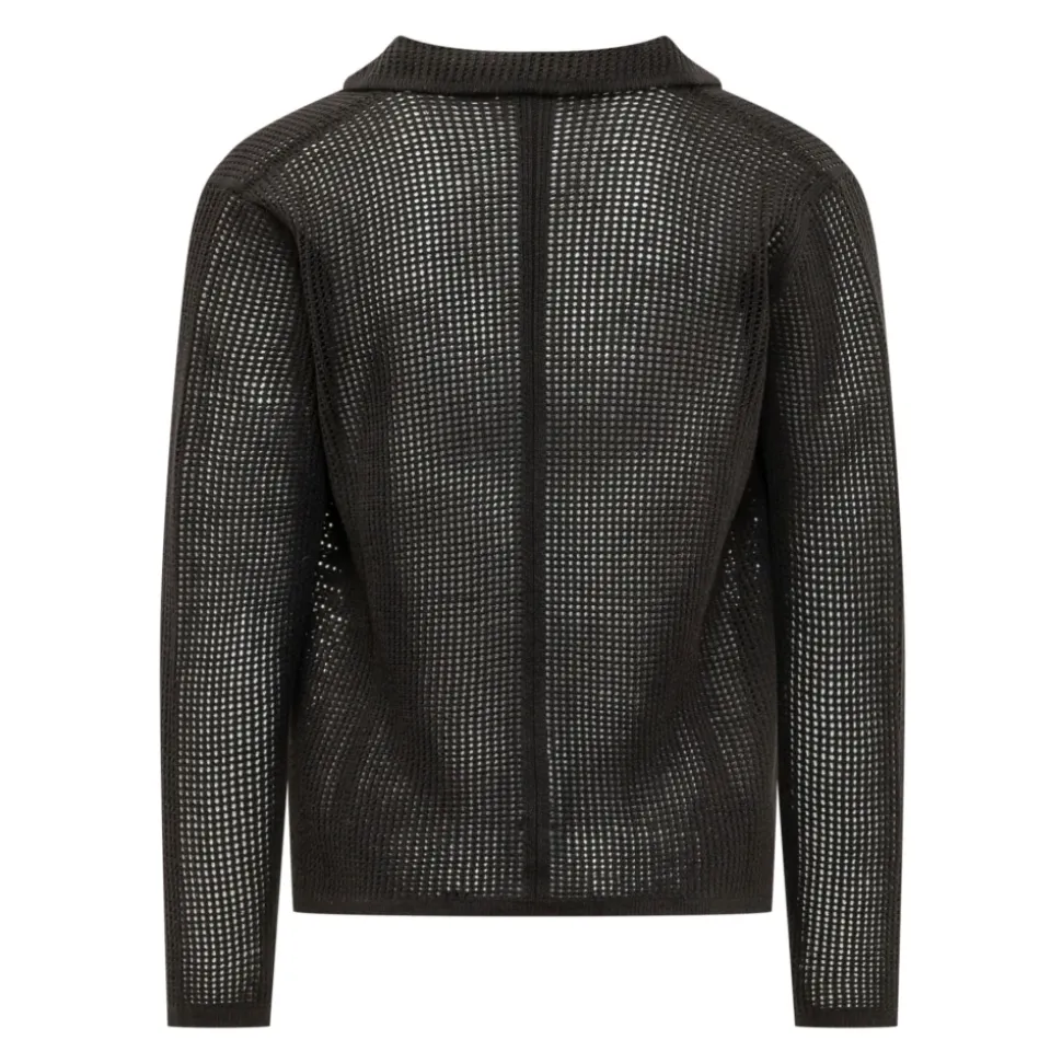 Rever Traforata Rete Cardigan