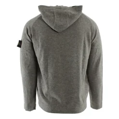 Ribbed-Trim Hoodie