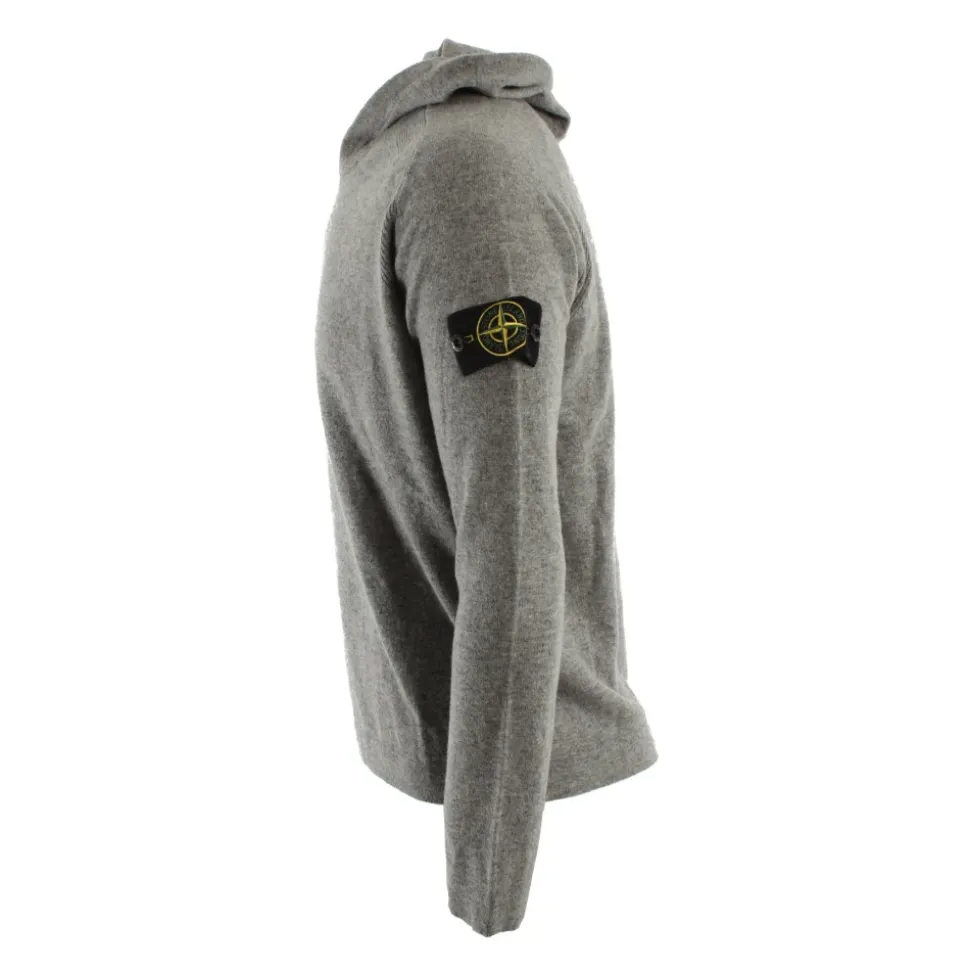 Ribbed-Trim Hoodie