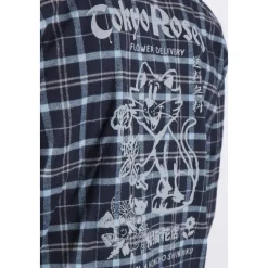 Roses Labour Camicia Flanella Blu