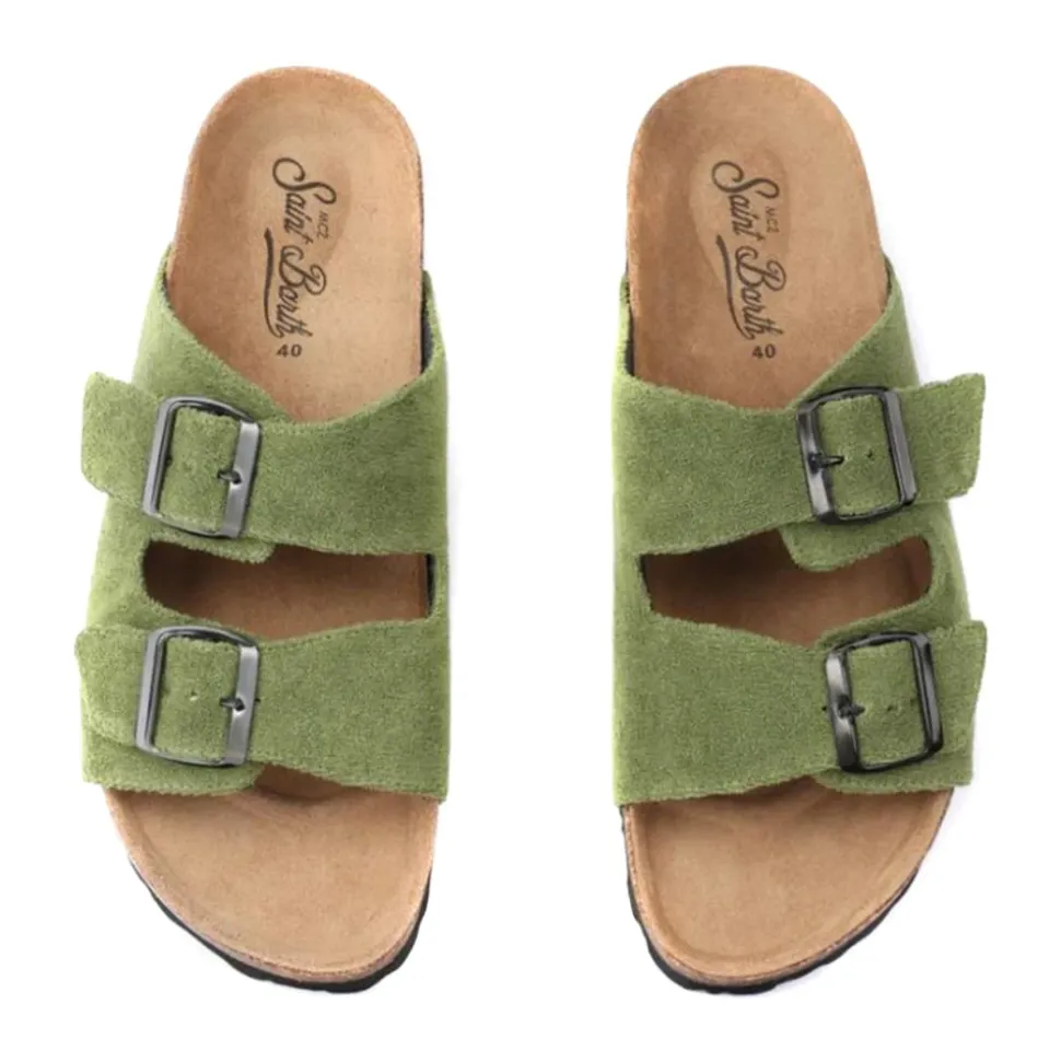 Sandali in Cotone Verde
