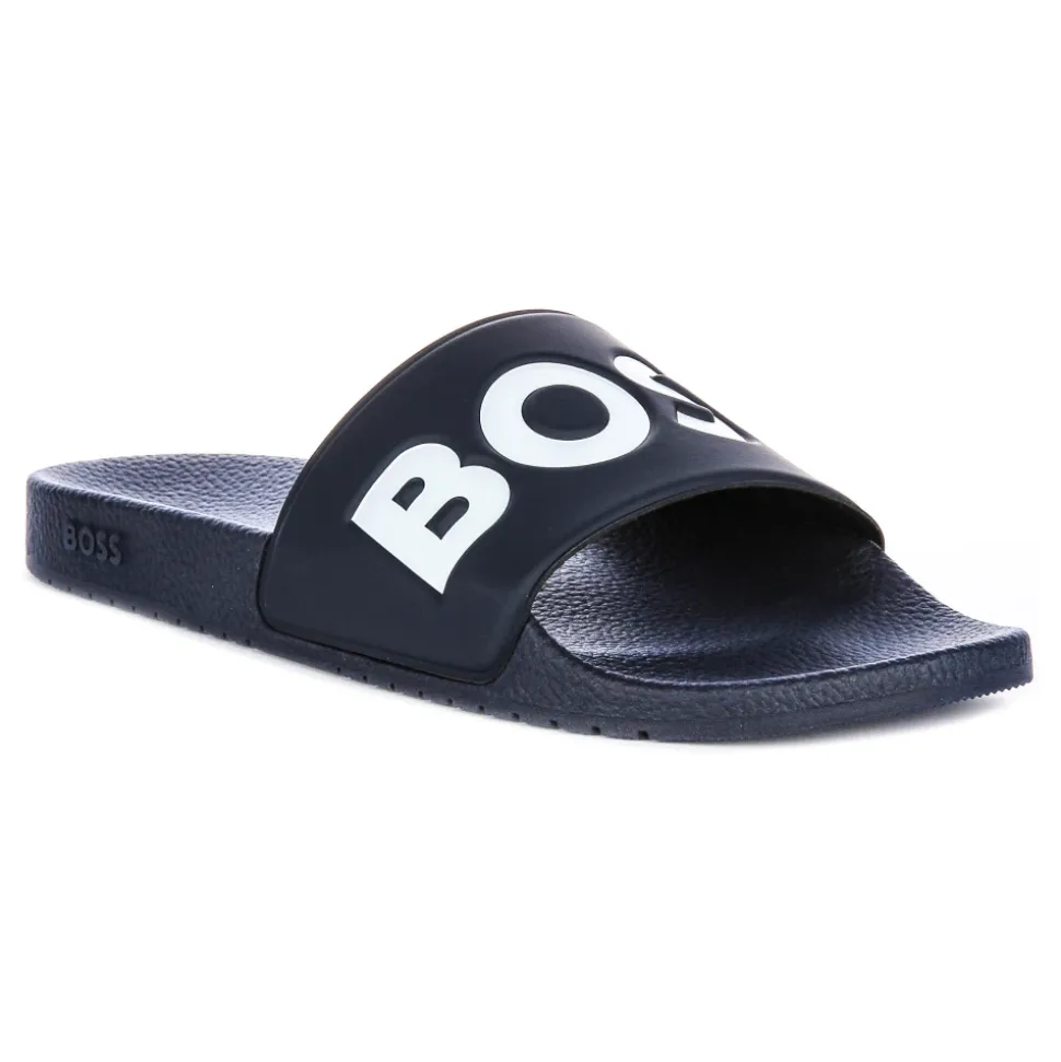 Sandali Slide Blu Scuro per Uomo