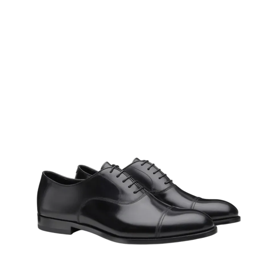 Scarpe basse derby in pelle spazzolata