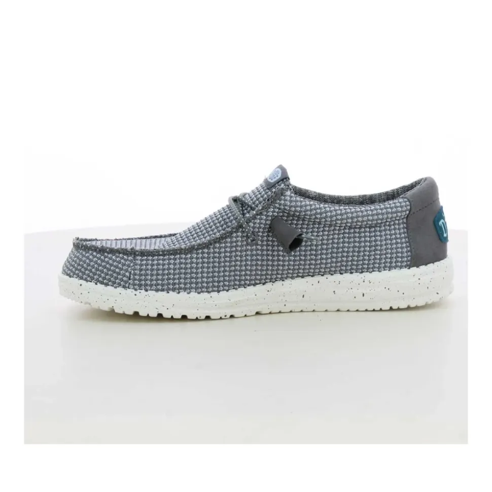 Scarpe da Uomo in Mesh Sportivo Grigio Chiaro