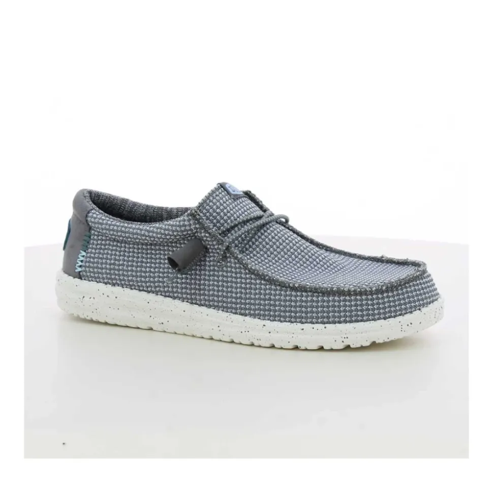 Scarpe da Uomo in Mesh Sportivo Grigio Chiaro
